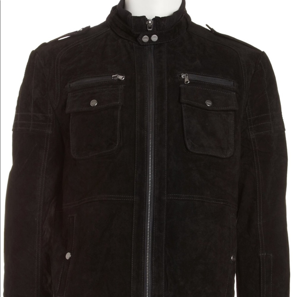 Emanuel Ungaro Men's Suede Motocross Jacket Brown